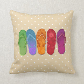 Cojín Decorativo Sandals coloridas fiesta de playa con chanclas