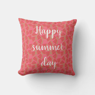 Cojín Decorativo sandía rosa moderna, verano