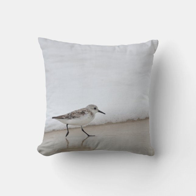 Cojín decorativo Sandpiper Shorebird Beach (Anverso)