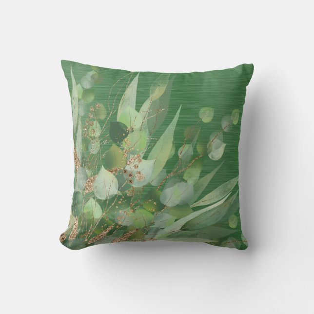 COJÍN DECORATIVO SANGRE FRESCO EUCALYPTUS PILOTO METÁLICO BRUSHED (Anverso)