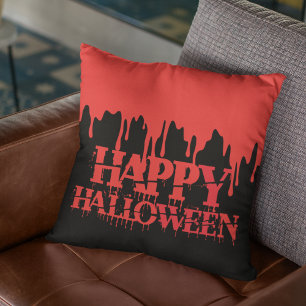 Cojín Decorativo Sangre Roja Espeluznante Feliz Halloween