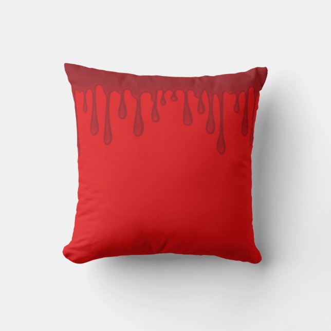 Cojín Decorativo Sangre Roja que Gotea Halloween (Anverso)