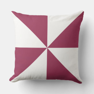 Cojín Decorativo Sangria Rosa y Blanco Pinwheel
