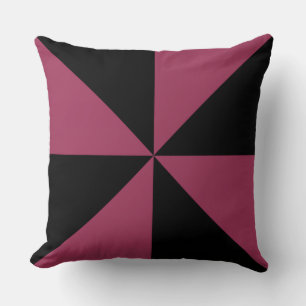 Cojín Decorativo Sangria Rosa y Negro Molinete