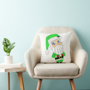 Cojín Decorativo Santa Chibi traje verde
