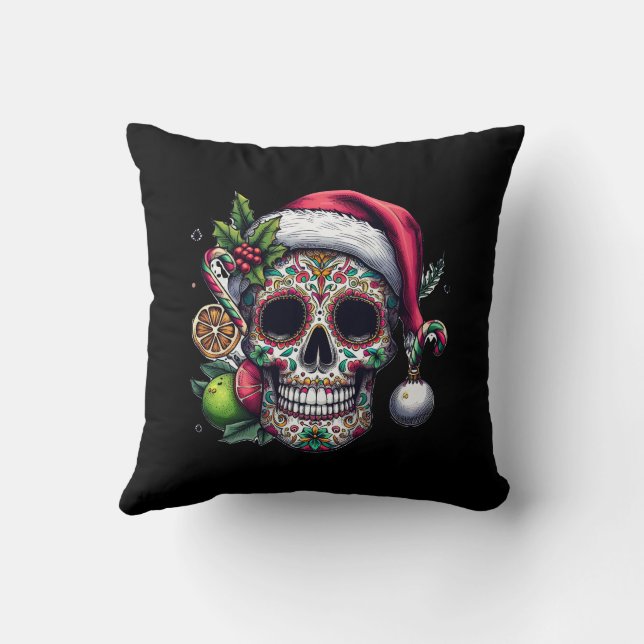 Cojín Decorativo Santa Citrus Skull Magic Happy (Reverso)