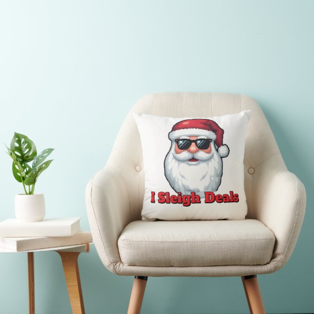 Cojín Decorativo Santa Claus Asesino de Ofertas Compras Divertidas  (Silla)