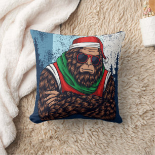 Cojín Decorativo Santa Claus Bigfoot En El Bosque
