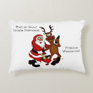 Cojín Decorativo Santa Claus con alce - Navidades felices