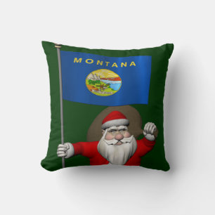 Cojín Decorativo Santa Claus Con El Diseño De Montana