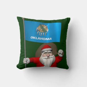 Cojín Decorativo Santa Claus Con El Diseño De Oklahoma