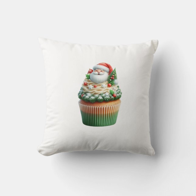 Cojín Decorativo santa claus cupcakes cushion (Anverso)