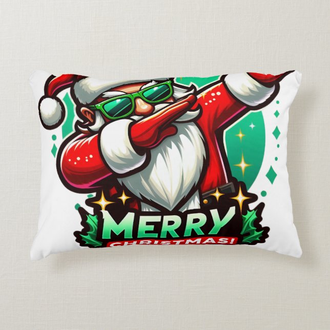 Cojín Decorativo Santa Claus dabbing Christmas style (Anverso)