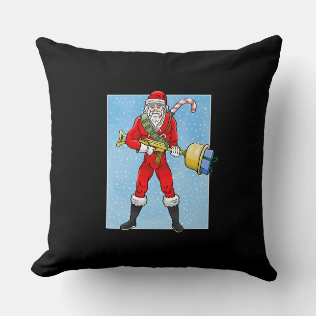 Cojín Decorativo Santa Claus Feliz Navidad Parte 2 (Anverso)