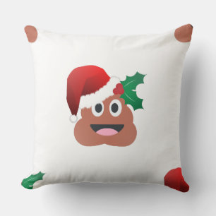 Cojín Decorativo santa claus poop emoji