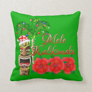 Cojín Decorativo Santa Claus Tiki Mele Kalikimaka