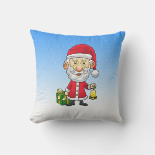 Cojín Decorativo Santa Claus toca la campana en Nochebuena