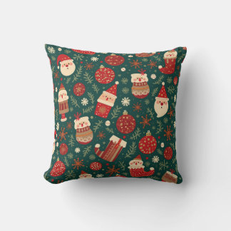 Cojín Decorativo Santa Claus y Rudolph Cushion