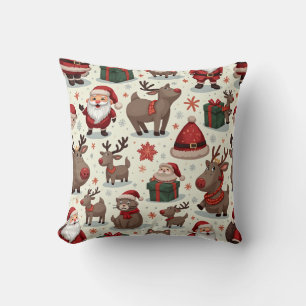 Cojín Decorativo Santa Claus y Rudolph Pillow Cushion