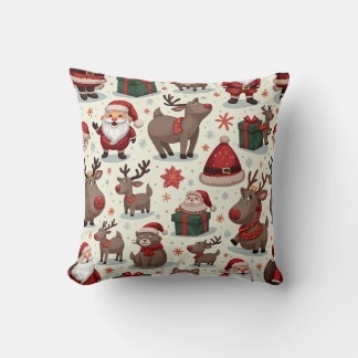Cojín Decorativo Santa Claus y Rudolph Pillow Cushion