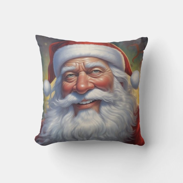 Cojín Decorativo Santa Cláusula Feliz Navidad Feliz Año Nuevo (Anverso)