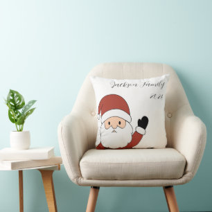Cojín Decorativo Santa de Navidad Acogedor Personalizado