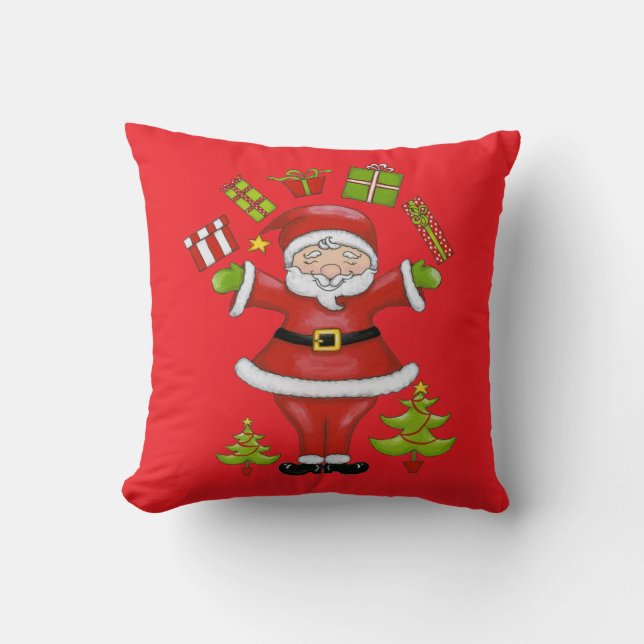 Cojín Decorativo Santa descarado (Anverso)