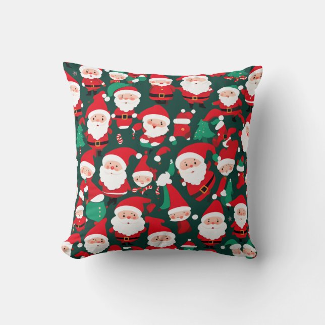 Cojín Decorativo Santa Divertido (Anverso)