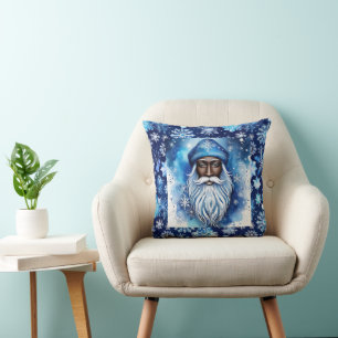 Cojín Decorativo Santa en azul