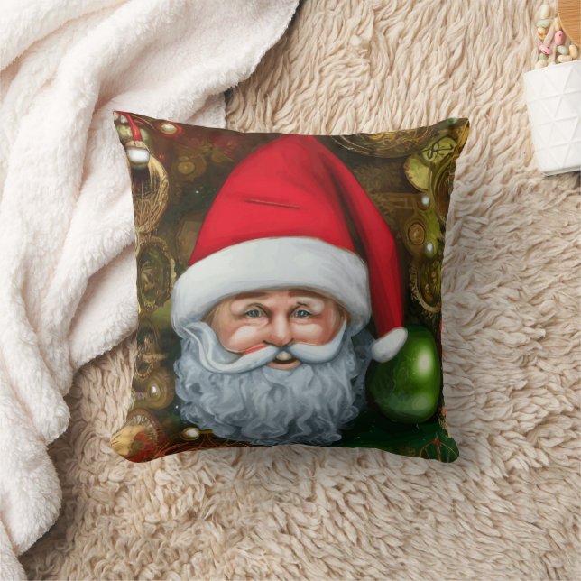 Cojín Decorativo Santa En Un Fondo De Fantasía De Navidades (Manta)