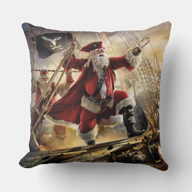 Cojín Decorativo Santa Es Un Pirata (Anverso)