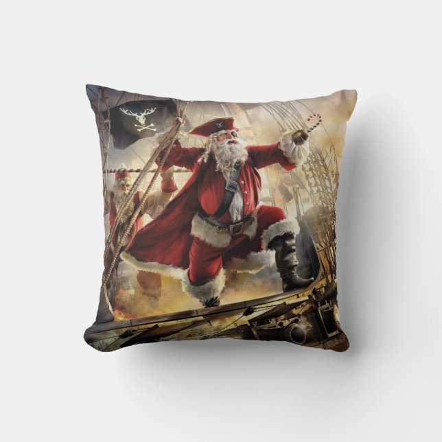 Cojín Decorativo Santa Es Un Pirata (Anverso)
