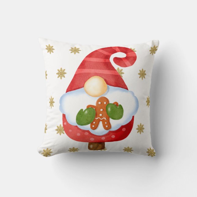 Cojín Decorativo Santa Gnome (Anverso)