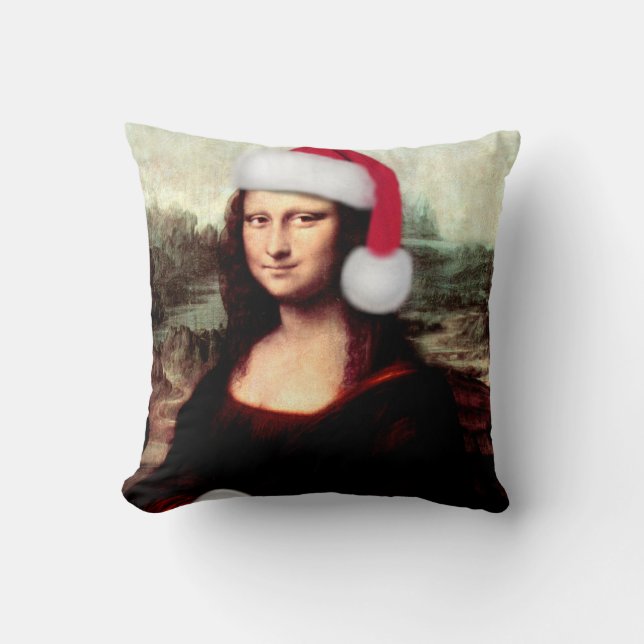 Cojín Decorativo Santa Hat, Navidades de Mona Lisa (Anverso)