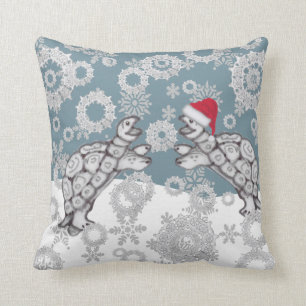 Cojín Decorativo Santa Hat, tortugas y copos de nieve Navidades de 