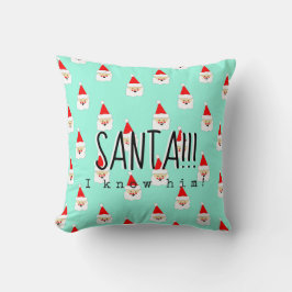 Cojín Decorativo santa le conozco como cita de películas de elfo a 