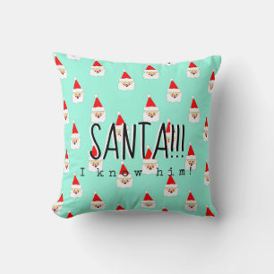 Cojín Decorativo santa le conozco como cita de películas de elfo a 