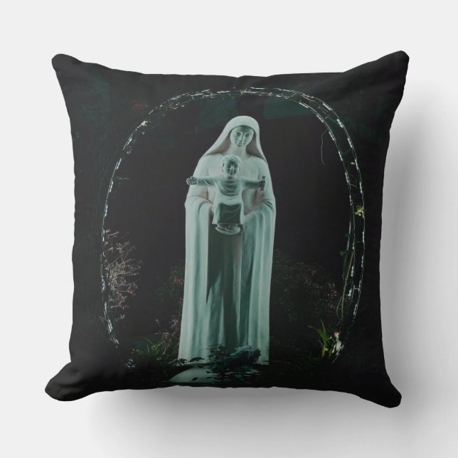 Cojín Decorativo Santa Madre María y el Niño Jesús Cristiano (Anverso)