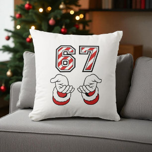 Cojín Decorativo Santa Navidad Meme Seis Siete 67 6 7 Fiesta