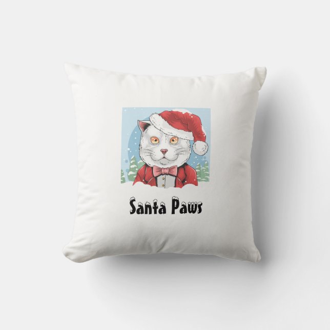 Cojín Decorativo Santa Paws (Anverso)