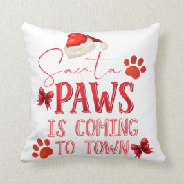 Cojín Decorativo Santa Paws está llegando a la tipografía de Navida
