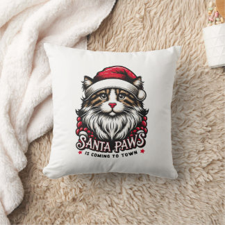 Cojín Decorativo Santa Paws Viene A La Ciudad