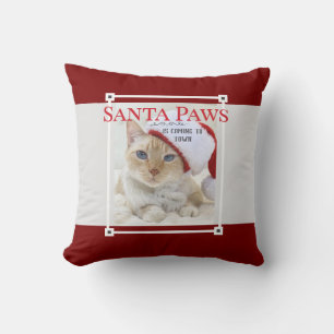 Cojín Decorativo Santa Paws Viene A Los Navidades De La Ciudad