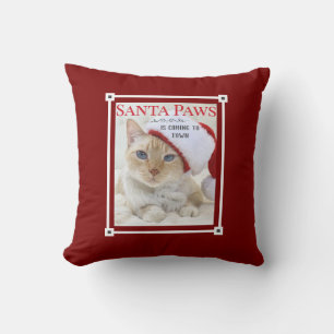 Cojín Decorativo Santa Paws Viene A Los Navidades De La Ciudad