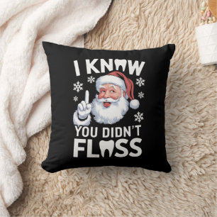 Cojín Decorativo Santa Sé que no usaste hilo dental Dentista Dental