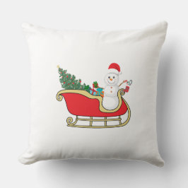 Cojín Decorativo Santa snowman distributing gifts