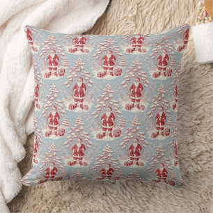 Cojín Decorativo Santa Toile Chinoiserie Rojo y Azul