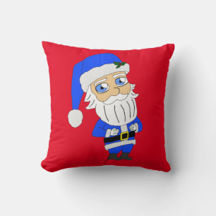 Cojín Decorativo Santa Traje Azul Chibi
