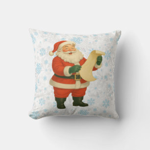 Cojín Decorativo Santa vintage/retro alegre y festivo