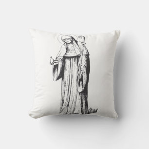 Cojín Decorativo Santa Walpurga misionera medieval anglosajona